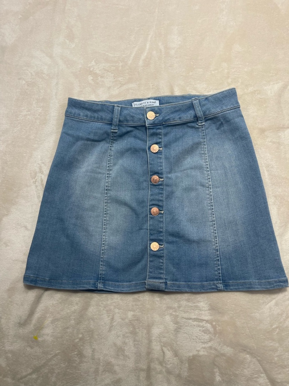 Celebrity Pink A-Line Denim Mini Skirt Women’s 3/26